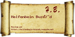Helfenbein Buzád névjegykártya